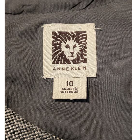 Anne Klein Gray Tweed Sleeveless Faux Wrap Button Side Jumper/Dress Womens Sz 10 - Picture 3 of 12